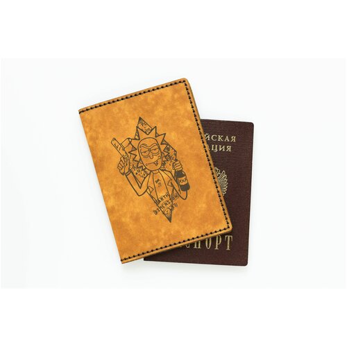 фото Обложка для паспорта coup, натуральная кожа, отделение для денежных купюр, отделение для карт, желтый