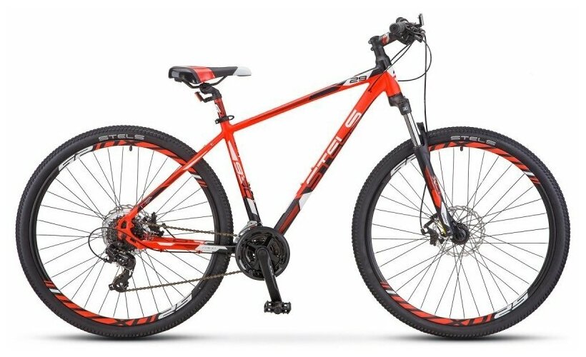 Велосипед 29 Stels Navigator 930 MD V010 (рама 16.5) (ALU рама) Неоновый/красный/Черный