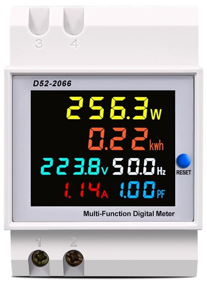 Многофункциональный цифровой измеритель TOMZN D52-2066 (напряжение ток счетчик электроэнергии) AC 40-300V 100A