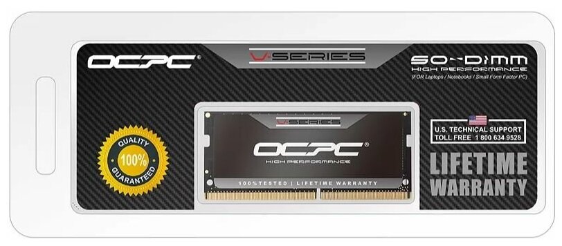 Модуль памяти SO-DIMM DDR 4 DIMM 16Gb, 2666Mhz, OCPC VS MMV16GD426C19S, CL19
