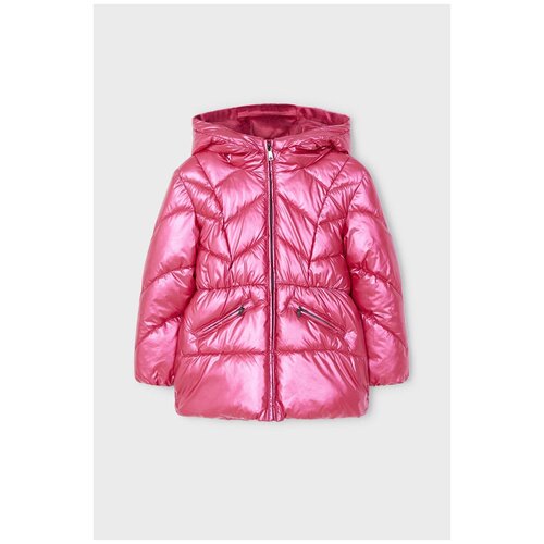 фото Стеганая куртка на флисе mayoral 4491/23 розовый 116