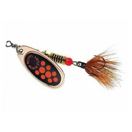 Блесна вращающаяся Mepps BLACK FURY MOUCHE, 0, Сopper/Orange, комплект из 1 штука