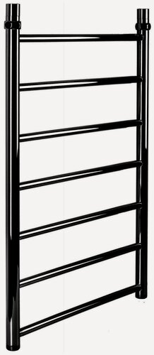 Изображение товара Полотенцесушитель водяной, аквадрайв, Л1, черный матовый 50х70 , лесенка, 6 перекладин