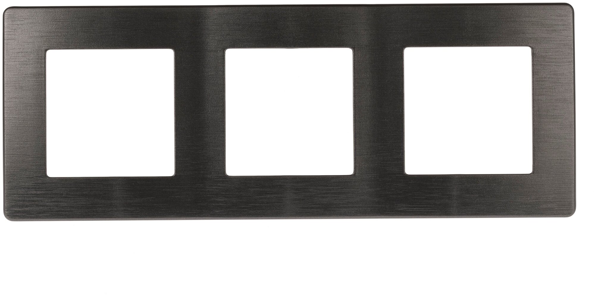 Рамка для розеток и выключателей ЭРА Серия 12 12-5103-12 на 3 поста, ЭРА12 Сатин, графит арт. Б0052525 (1 шт.)