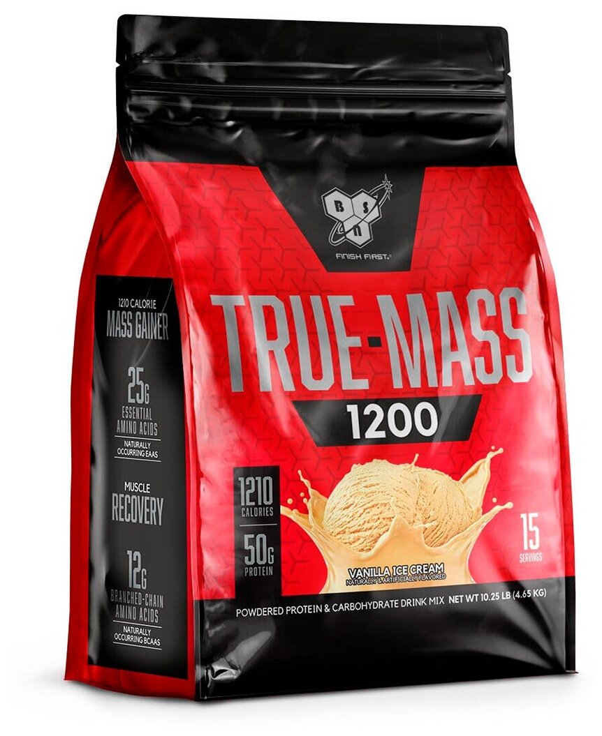 Гейнер BSN True-Mass 1200, ванильное мороженое, 4650 г