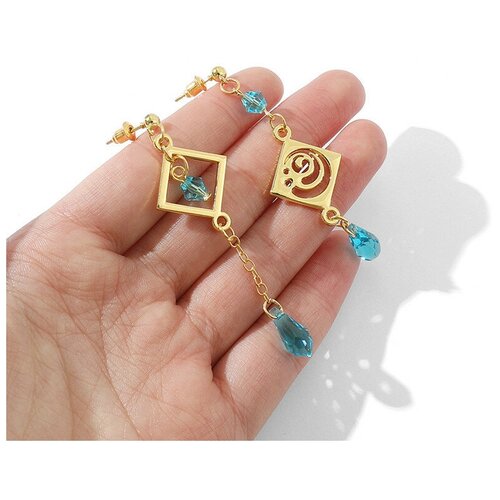 Серьги , голубой
