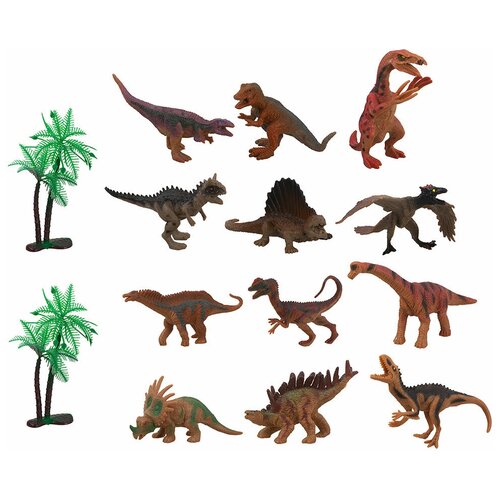 фото Игровой набор фигурок / фигурки динозавров 12 штук домашний зоопарк tong de
