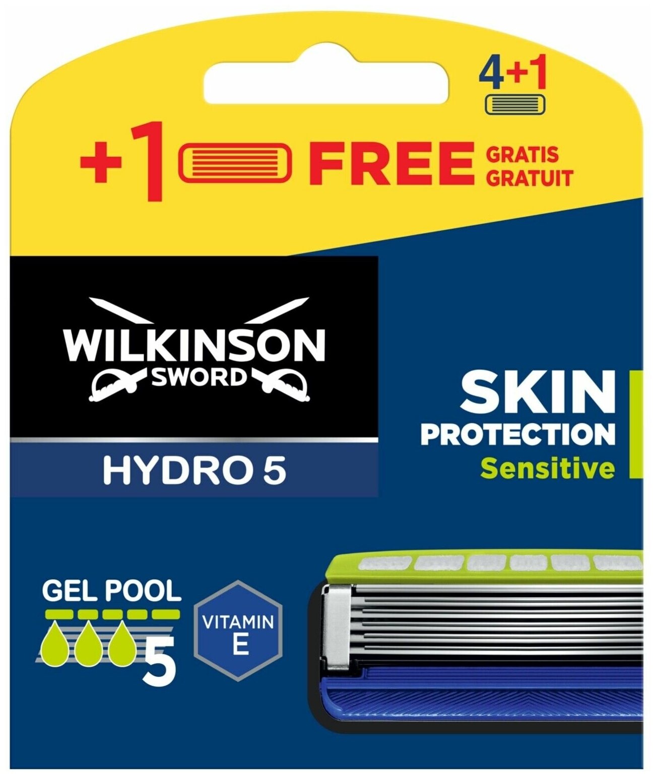 Wilkinson Sword / Schick HYDRO 5 Skin Protection Sensitive / Сменные кассеты для всех бритв Hydro5 (5 шт)