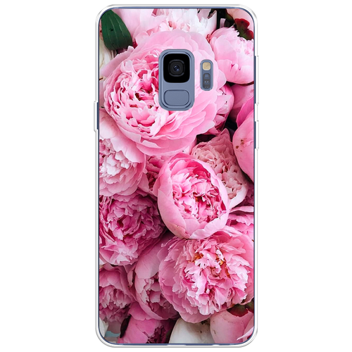 Силиконовый чехол на Samsung Galaxy S9 / Самсунг Галакси С9 Розовые пионы
