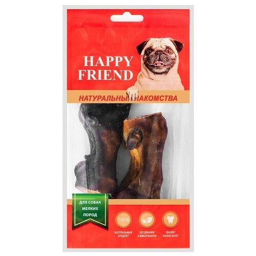 Лакомство для собак HAPPY FRIEND Копытца бараньи (упаковка - 30 шт)
