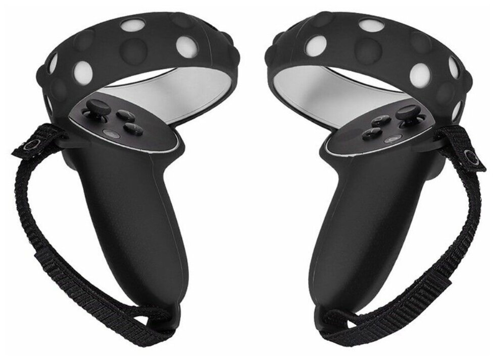 Противоскользящие силиконовые защитные чехлы Grand Price для контроллеров Oculus Quest 2 (2 шт), черный