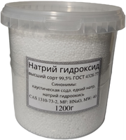 Натрий гидроксид для производства мыла 1200г в пластиковом ведре