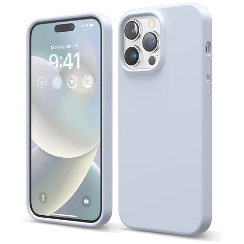 Чехол Elago Soft silicone для iPhone 14 Pro Max, цвет Голубой (ES14SC67PRO-LBL) чехол elago soft silicone case для iphone 14 pro мятный mint