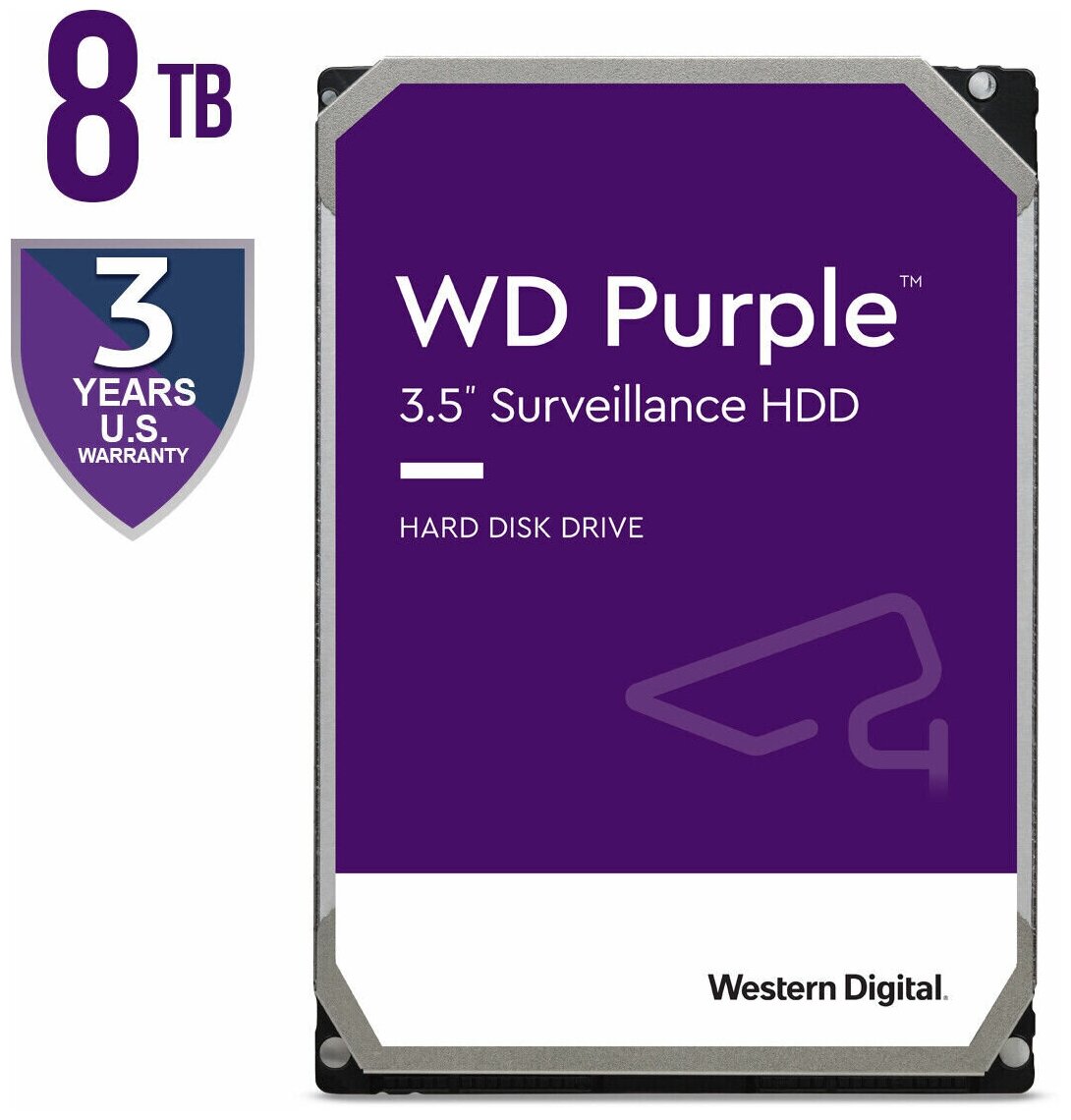 Жесткий диск 3.5 8 Tb 5640 rpmrpm 128 MbMb cache Western Digital WD84PURZ SATA III 6 Gb/s