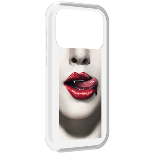 Чехол MyPads губы-вампирши для Oukitel F150 Air1 Pro / F150 Air1 задняя-панель-накладка-бампер чехол mypads губы вампирши для iphone 14 pro max задняя панель накладка бампер