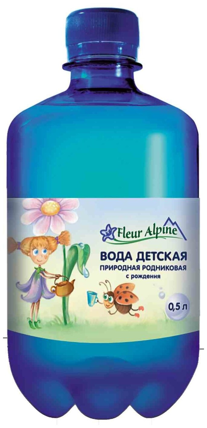 Детская вода Fleur Alpine / Флёр Альпин, с рождения ПЭТ 0.5 л (12 штук) - фотография № 3