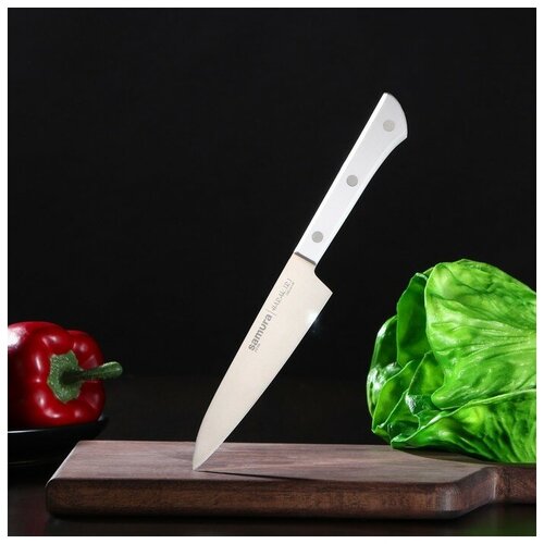 SAMURA Нож кухонный Samura HARAKIRI, универсальный, лезвие 12 см, белая рукоять