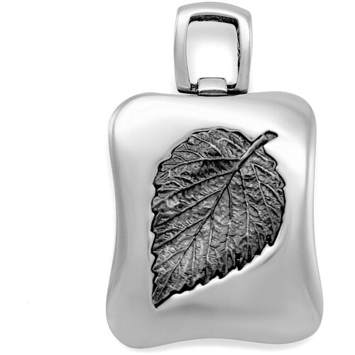 Подвеска женская серебряная на шею, серебро 925 пробы, ювелирное украшение Листопад, большой, крупный, длинный кулон на цепочку. Юмила