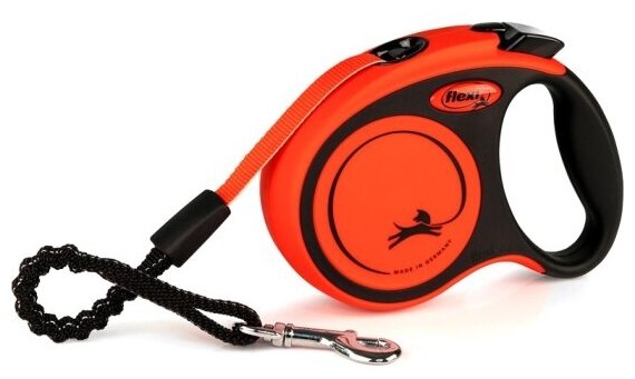 Поводок-рулетка Flexi Xtreme tape L 8 м, 55 кг, черно-оранжевый