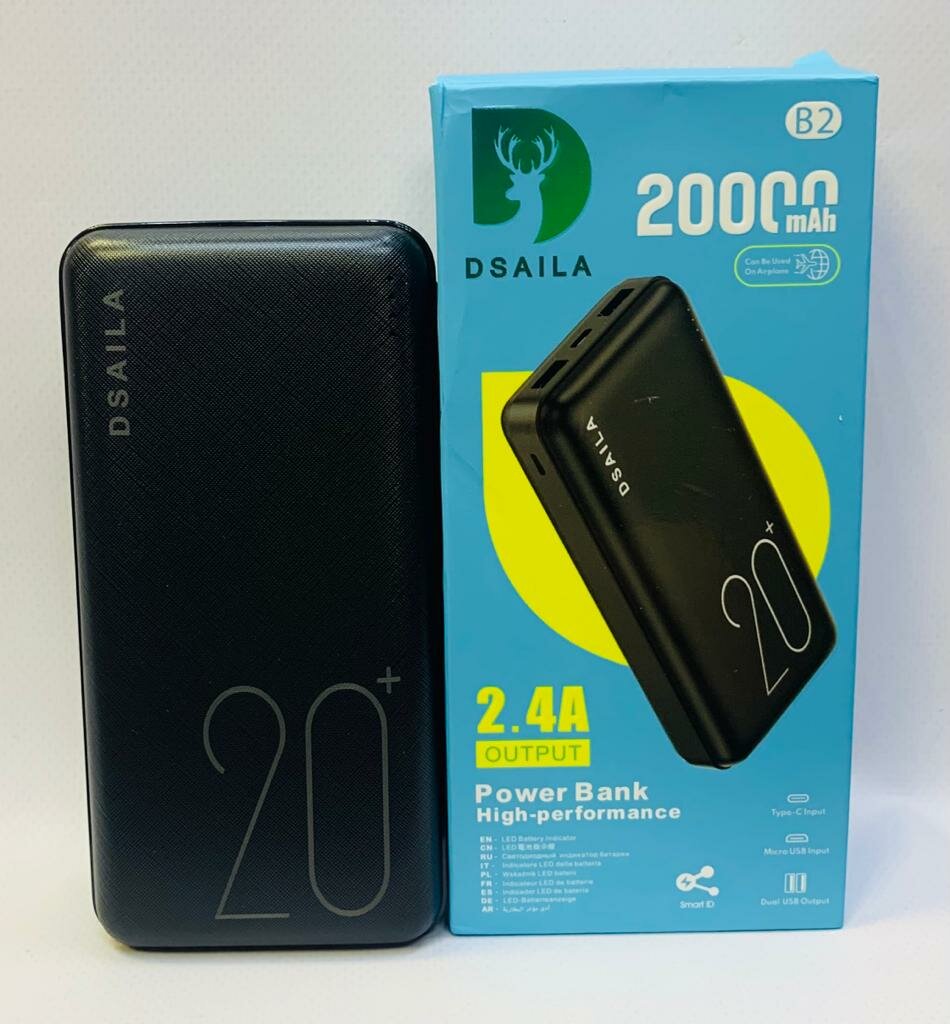 Внешний аккумулятор Power Bank DSAILA B2 20000mAh черный