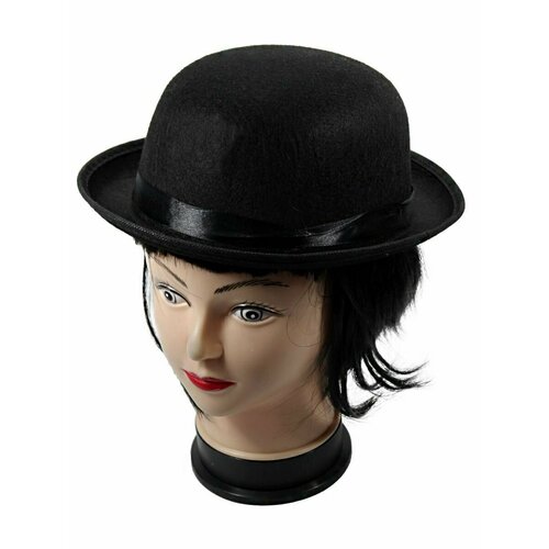 Карнавальная шляпа-котелок карнавальная шляпа riota котелок фетр красный 30 см