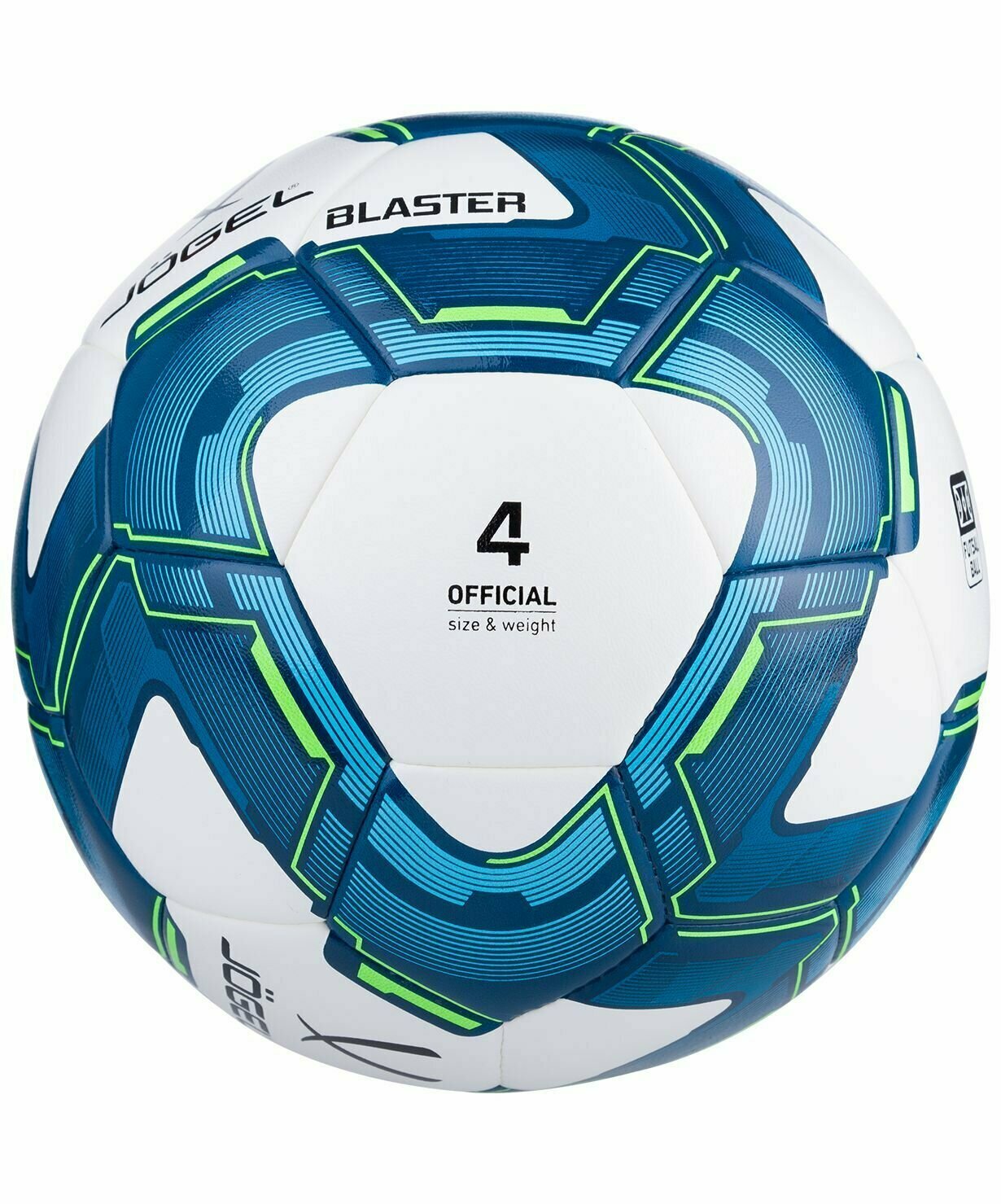 Мяч футбольный JOGEL Blaster, для твердых покрытий, 4-й размер, белый/синий [ут-00017614] - фото №10