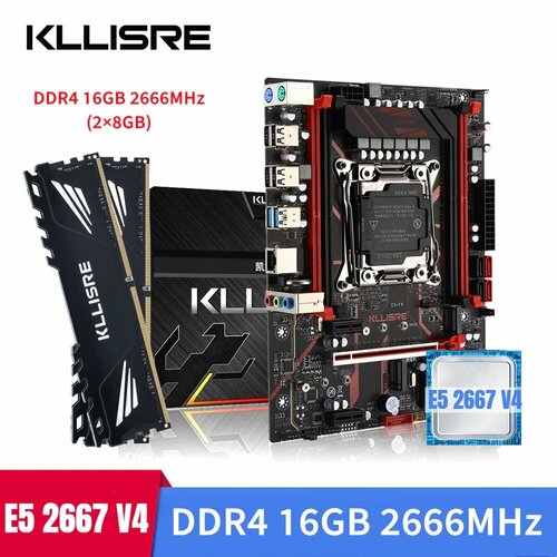 Комплект Процессор E5 2667 V4 материнская плата Kllisre оперативная память DDR4 16Gb 1600000₽