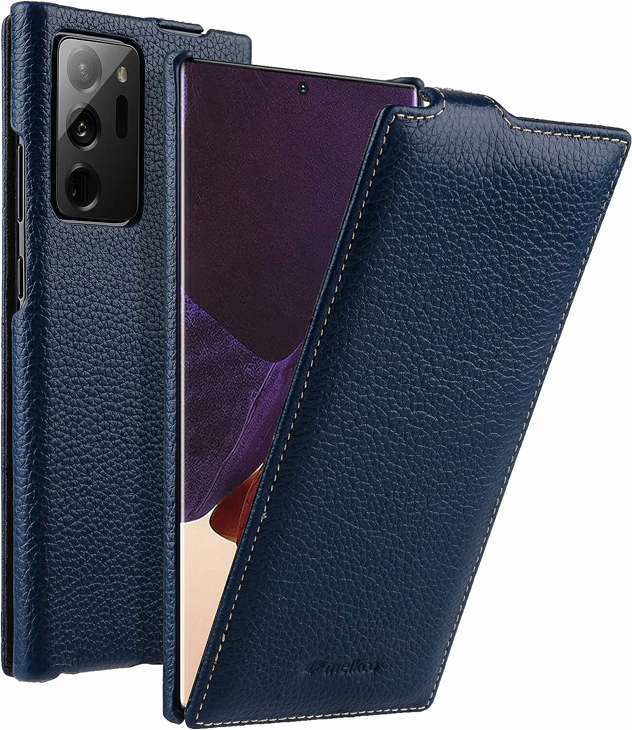 Кожаный чехол флип Melkco для Samsung Galaxy Note 20 Ultra - Jacka Type, темно-синий