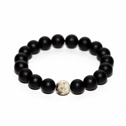 Браслет Балтийский Ювелир Браслет из натурального черного янтаря, янтарь, размер 21 см, черный