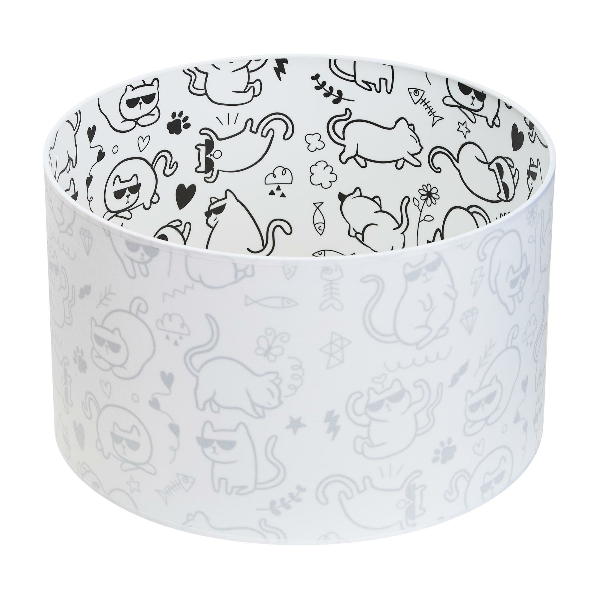 Абажур для торшера 40 см с рисунком «Кот в очках» RAZSVET RZ-4040-1-R22