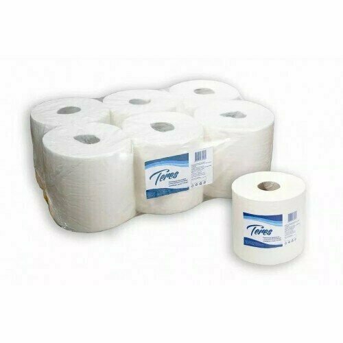 Полотенца бумажные с внутренней вытяжкой Teres mini Элит Т-0157, 2-слойные, 150 м, 9 упаковок