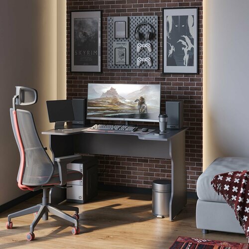 Стол компьютерный ГУД ЛАКК Вардиг 120х75х82 см антрацитсеребристый 7999₽