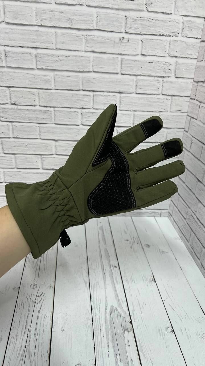 Тактические перчатки softshell олива — фото 1