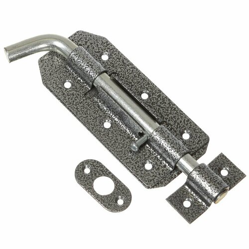 Засов гаражный, круглый, Делга, 10234, античное серебро