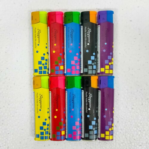 Зажигалка пьезо многоразовые Oney ColorFull 10 шт.