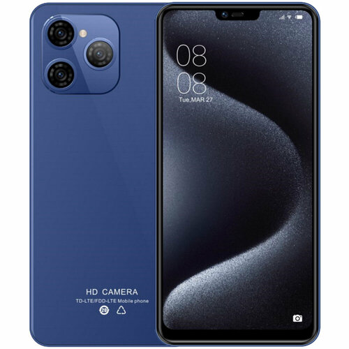 Смартфон телефон сенсорный 15ProMax Синий 6899₽