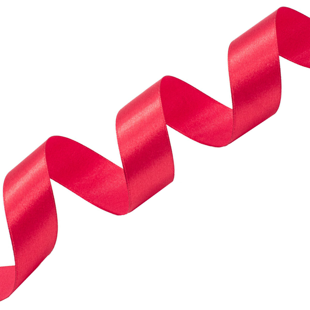 Лента атласная декоративная Айрис 25см*2286м полиэстер (027 ярко-красный)