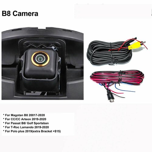 Золотой рыбий глаз 1700 AHD 1080P флип-камера заднего вида с эмблемой для VW Passat CC Golf 678 Magotan B6B7B8 Polo Beetle EOS T-roc CVBS-AHD1080P For B8 Camera 6241₽