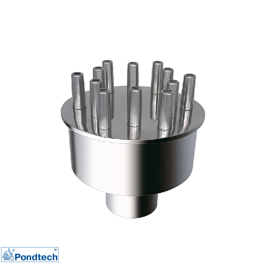 Фонтанная насадка, Pondtech YZS 40, пенная, нержавеющая сталь, серебристая — фото 1