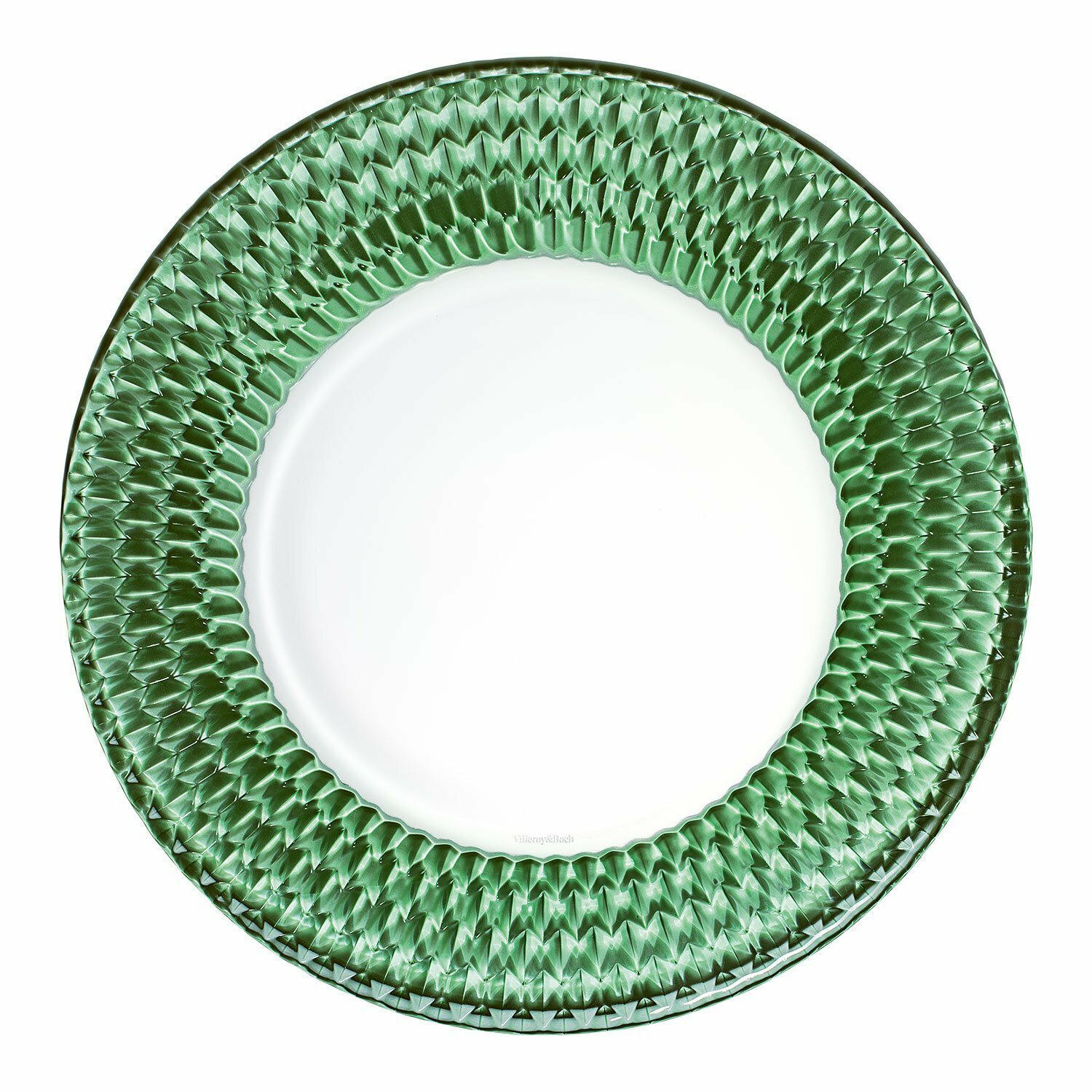 Блюдо 32см Boston "Villeroy & Boch" , зеленое, хрустальное стекло
