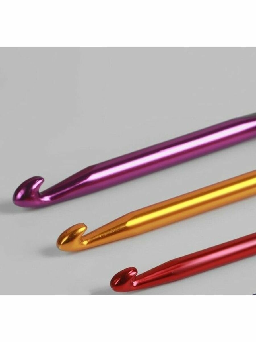 Крючок вязальный для рукоделия 2 мм/15 см комплект - 3 штуки