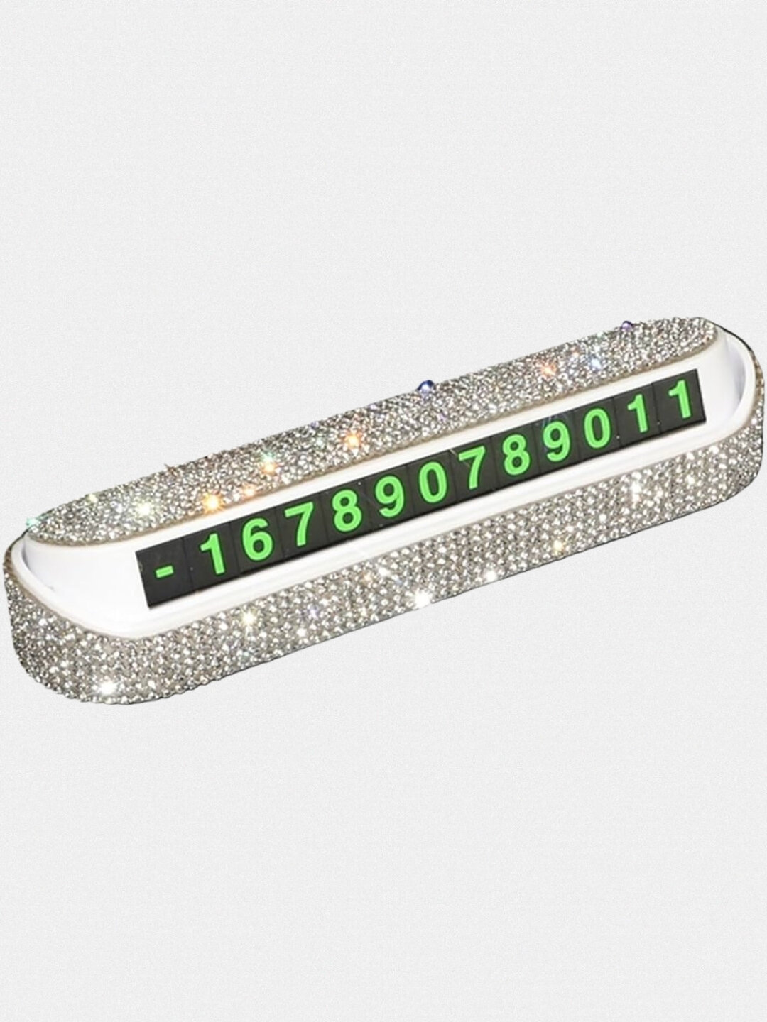 Авто визитка для номера телефона, универсальная, со стразами — фото 1