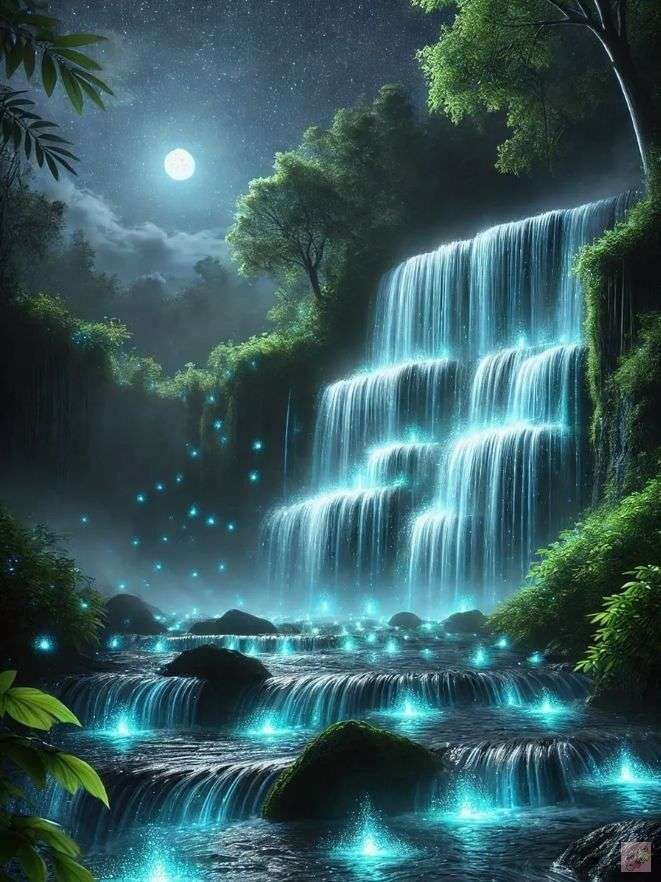 Алмазная мозаика светящаяся картина стразами без подрамника Размер: 30 сантиметров на 40 сантиметров