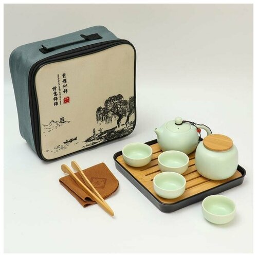 Набор для чайной церемонии Вдохновение Азии 10 предметов на 4 персоны чашка 45 мл чайник 180 мл белый 2406₽