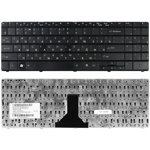 Клавиатура для ноутбука Packard Bell EasyNote ETNA-GM ML61 ML65 Series Плоский Enter Черная без рамки PN MP-07F36SU-920 1533₽