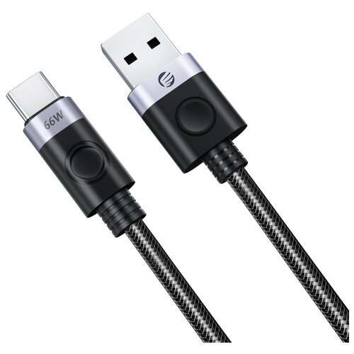 Кабель ORICO USB-A - Type-C (A2C), 2 м, черный/серебристый кабель type c 6а с поддержкой быстрой зарядки 66вт