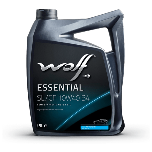 Моторное масло Wolf Essential SL/CF B4 10W40 полусинтетическое 5л