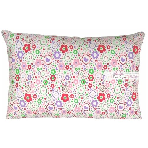 Наволочка на молнии 40х60 рисунок Цветочки, трикотаж 100% хлопок 145 г/м2, Купи в дом – онлайн