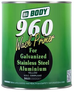 Грунт Body 960 Wash Primer кислотный желтый 1 л (без отвердителя, нужен отвердитель 191759t) HB-BODY 9600300001 | цена за 1 шт