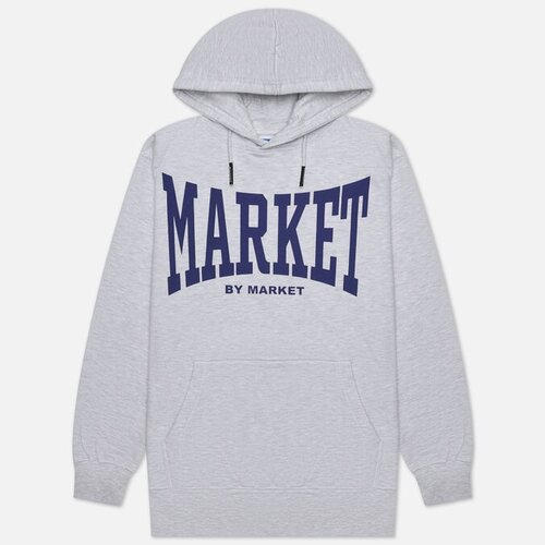 Мужская толстовка MARKET Persistent Logo Hoodie серый, Размер M